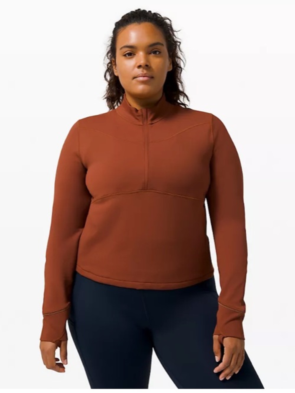 lululemon athletica Women's cropped half-zip (Rulu running)